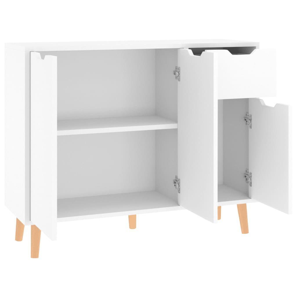 vidaXL Sideboard Sideboard Hochglanz-Weiß 90x30x72 cm Holzwerkstoff (1 St)