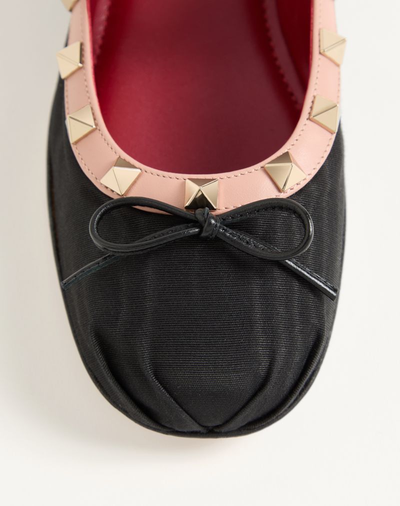 Mary-Jane Rockstud Ballerina i Moiré-stof 05 mm
