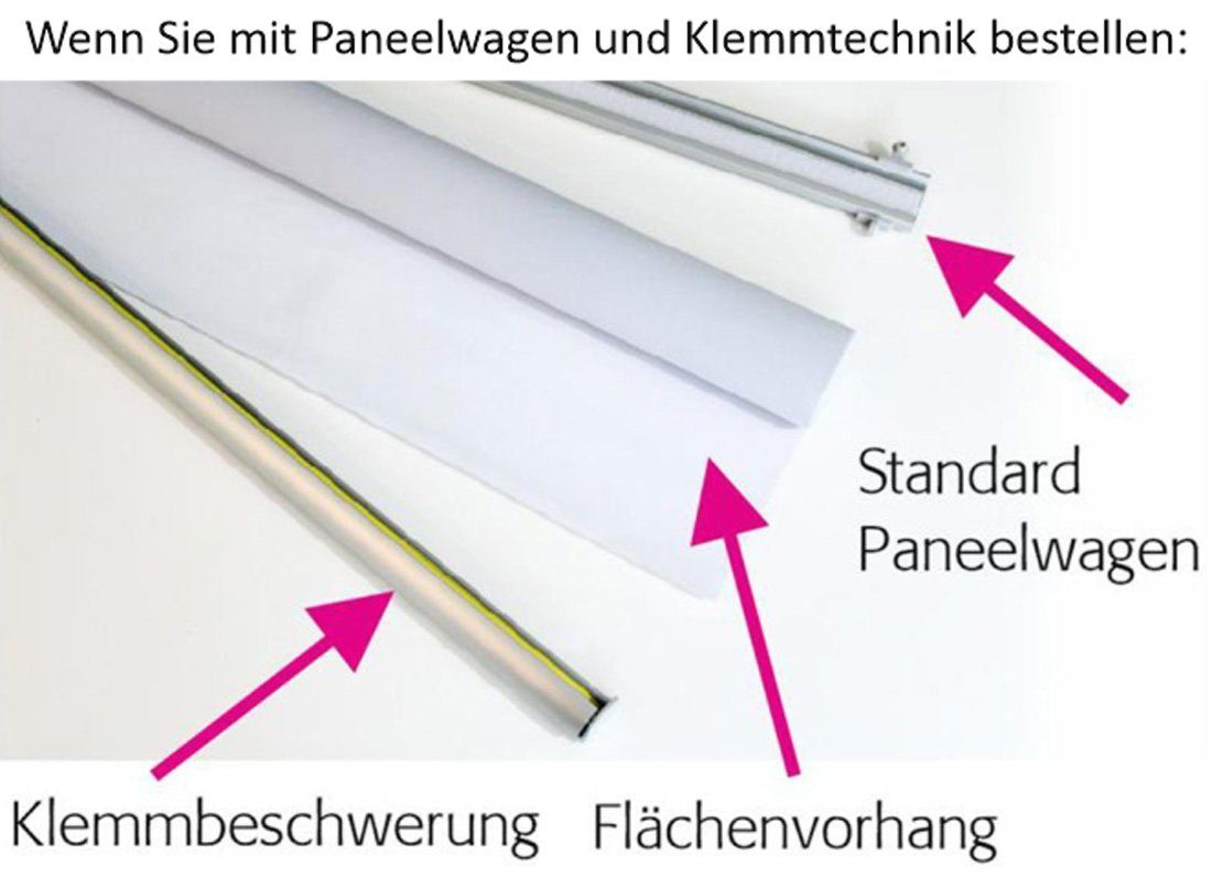 Schiebegardine Linea cappuccino dark Flächenvorhang 3er 260 cm lang - B-line, gardinen-for-life