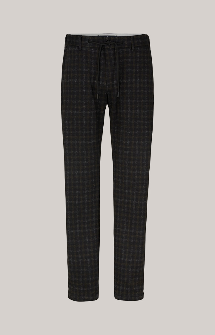 Hose Maxton in Schwarz/Grün kariert