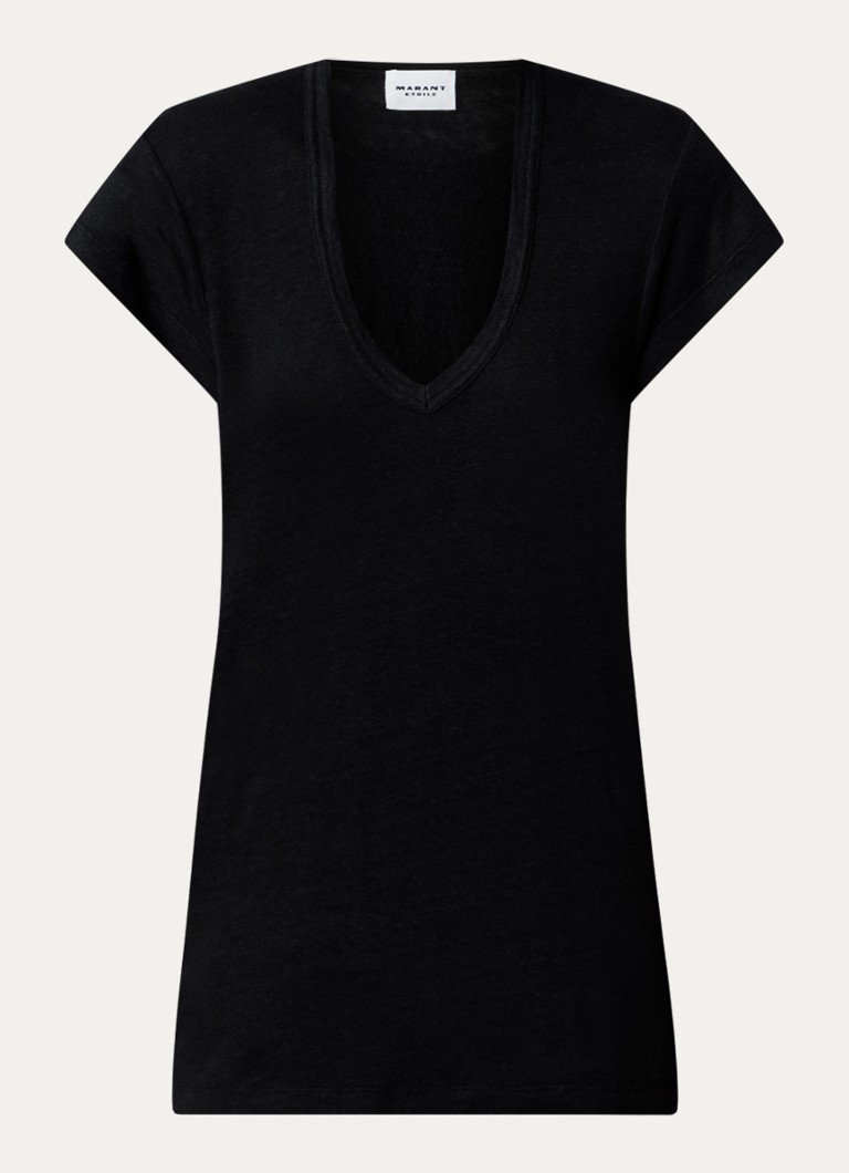 T-shirt in lino Zankou di Isabel Marant