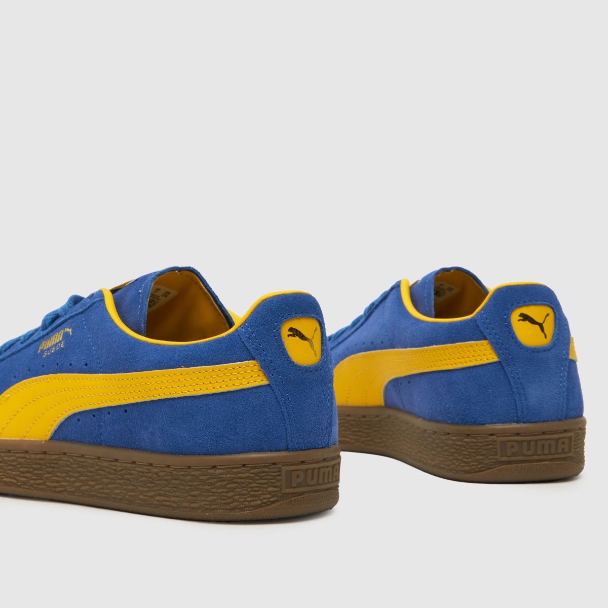 PUMA – Blå, flerfärgade terrassneakers i mocka