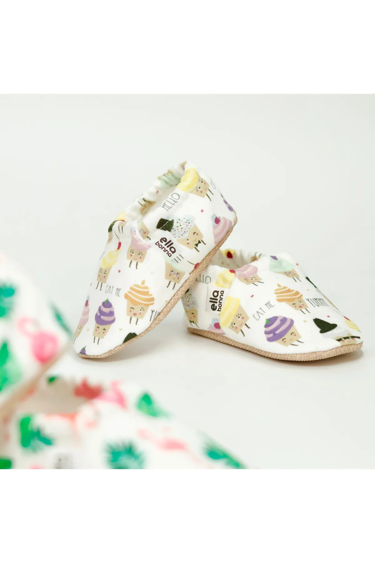 Ella Bonna  Cupcake-Babyschuhe mit rutschfester Sohle, Heimstiefel, Hausschuhe, Kinderzimmerschuhe, Hausschuhe