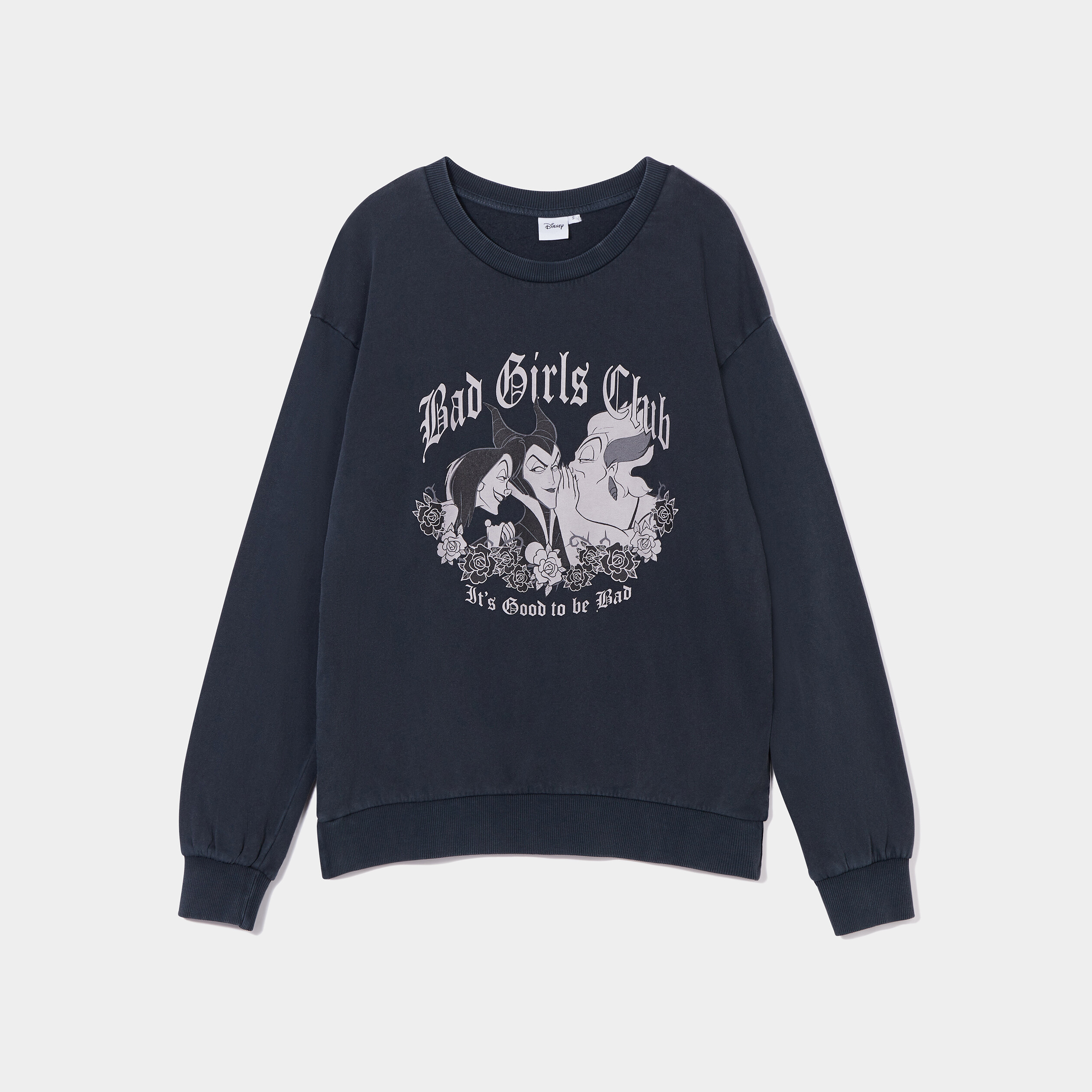 Sweat col rond coton Vilaines DS noir femme | La Halle