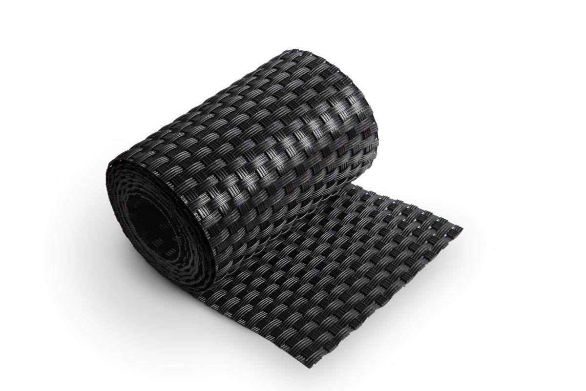 Progresja Polyrattan Sichtschutzstreifen, ca. 2,25m Länge - Schwarz