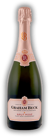 Graham Beck Cap Classique Brut Rosé Graham Beck Cap Classique Brut Rosé Dieser im traditionellen Champagnerverfahren hergestellte Schaumwein überzeugt durch frische Himbeernoten und feine Perlage. 0,75	 Liter - Vol 12%