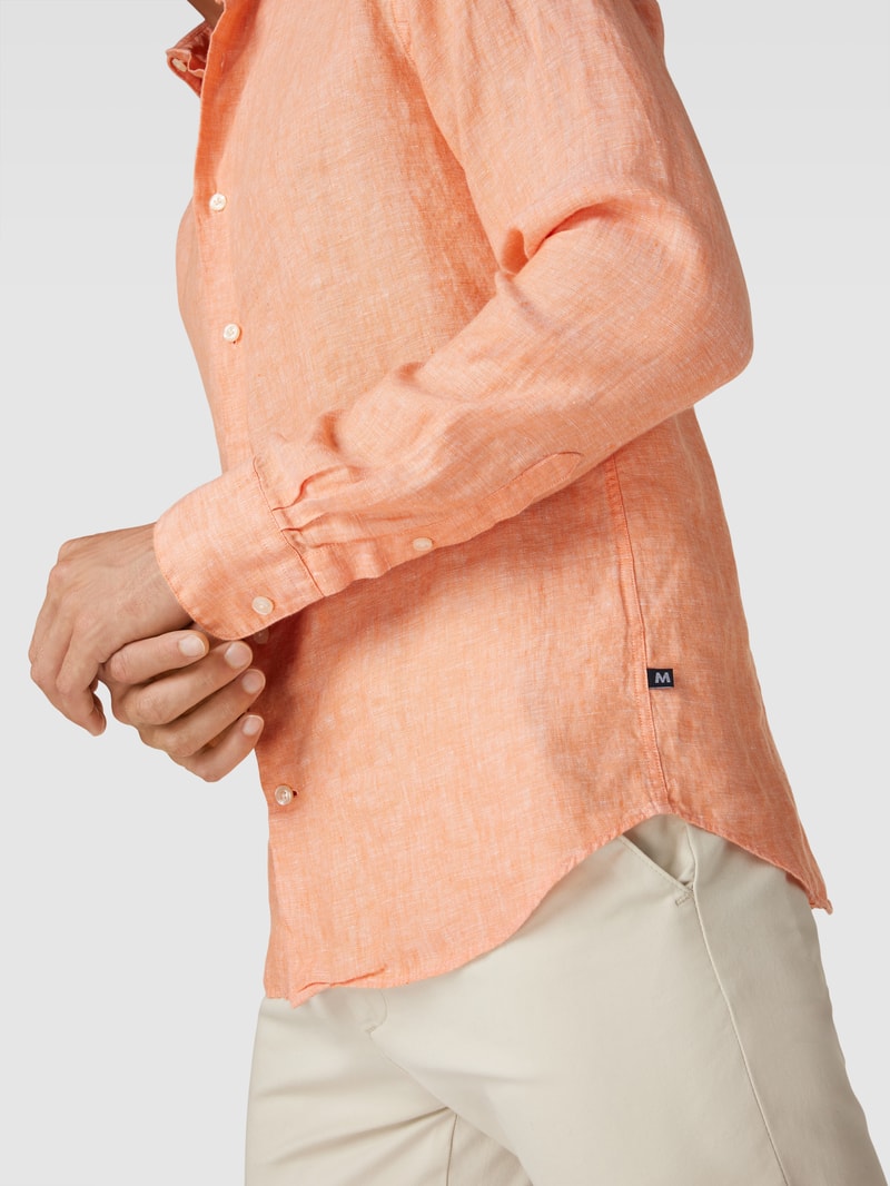 Regular Fit Freizeithemd mit Kentkragen Modell 'marc' in apricot