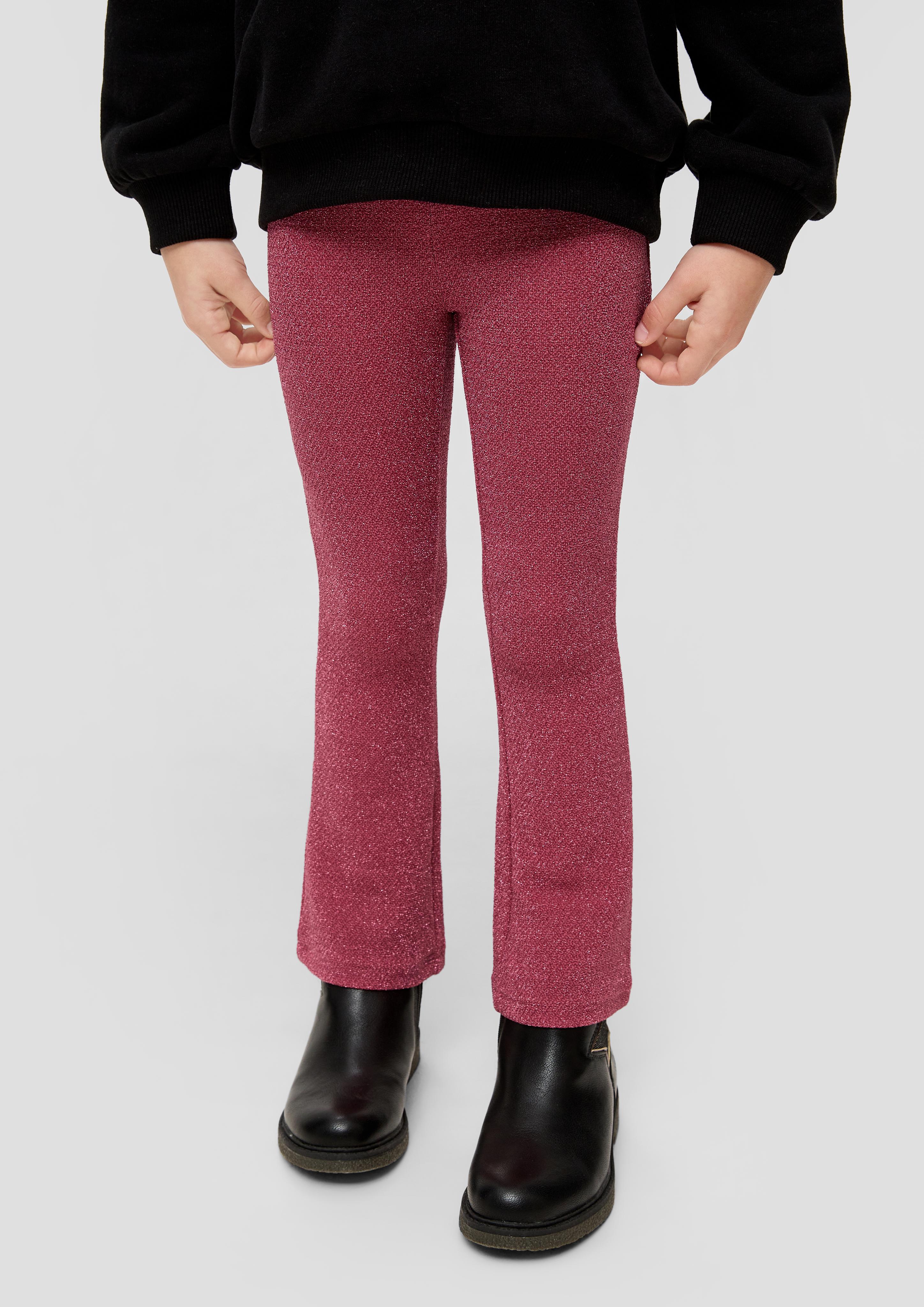 Slim: Flared Leggings mit Glitzergarn  2141185-4592