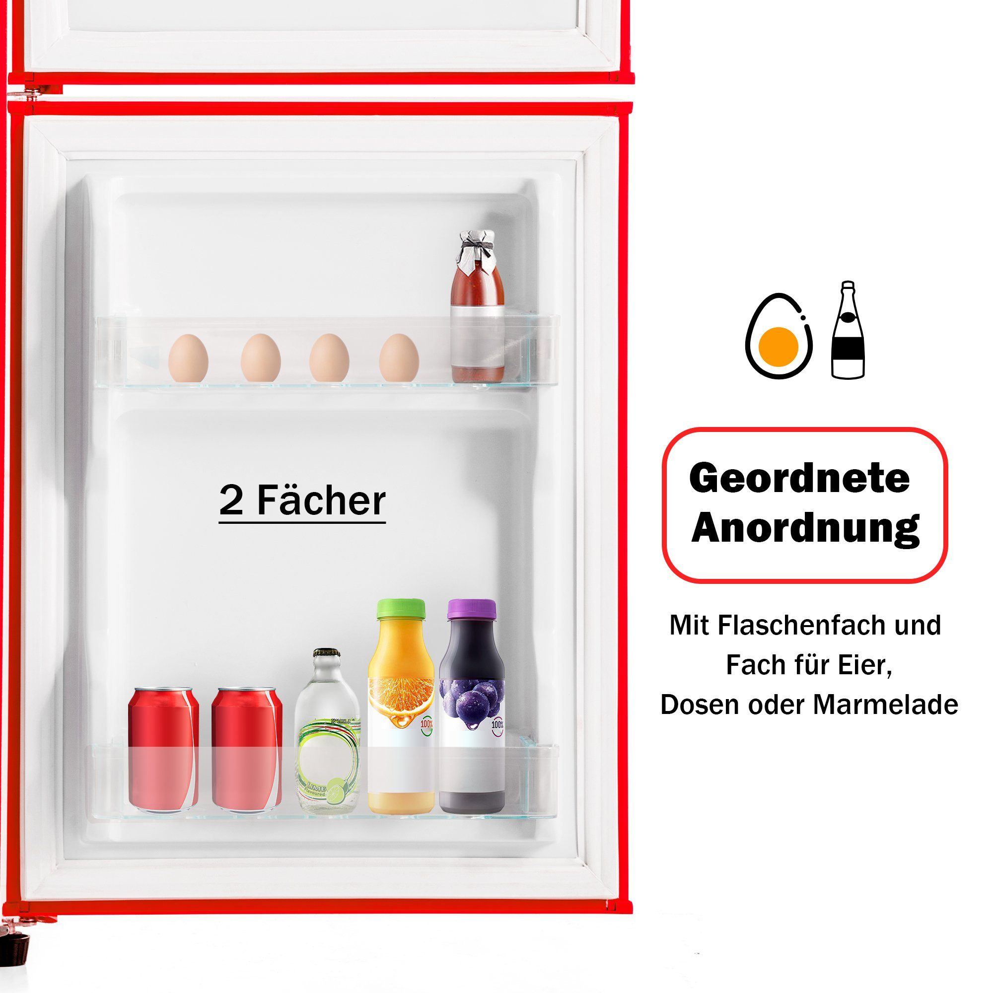 Ulife Table Top Kühlschrank BCD-86, 87 cm hoch, 42 cm breit