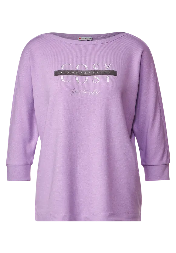 Street One Shirt mit Schimmer Wording