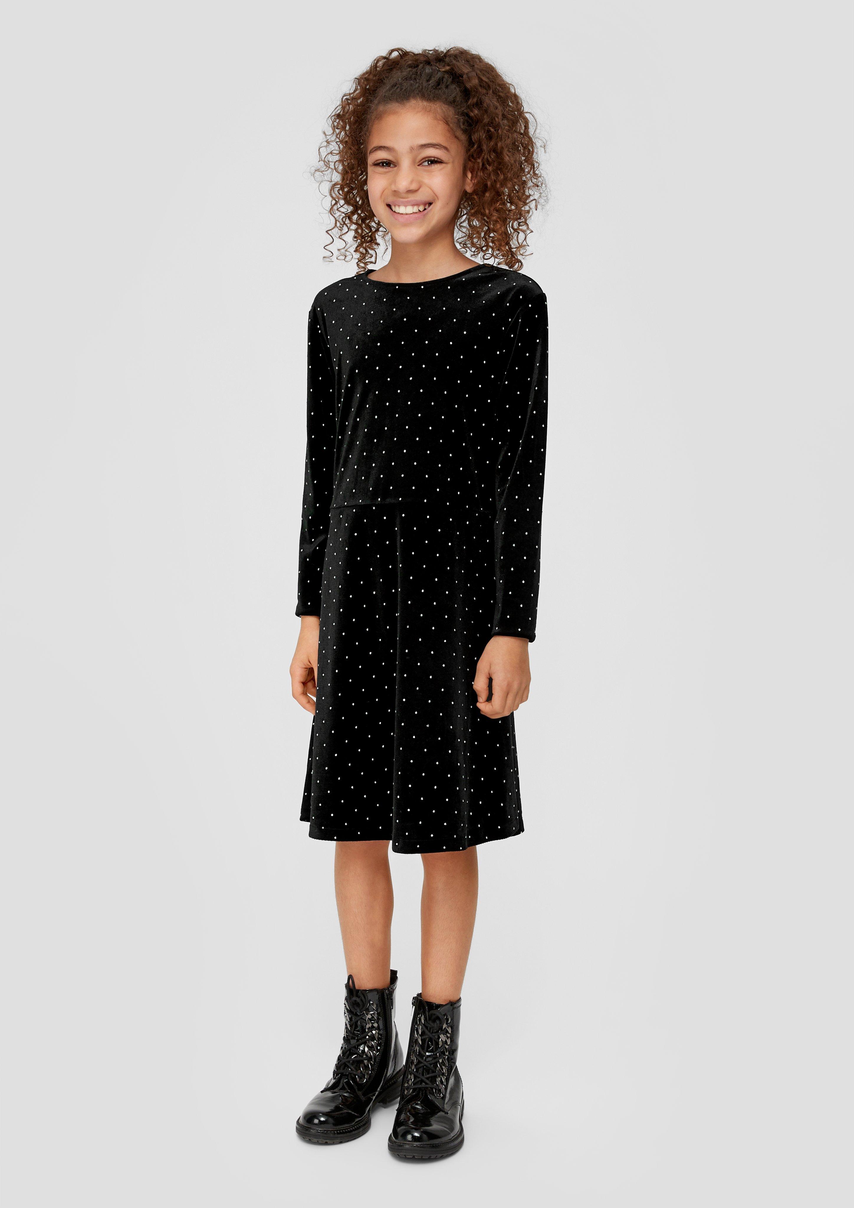 Samtkleid mit Schmucksteinen  2138580-9999