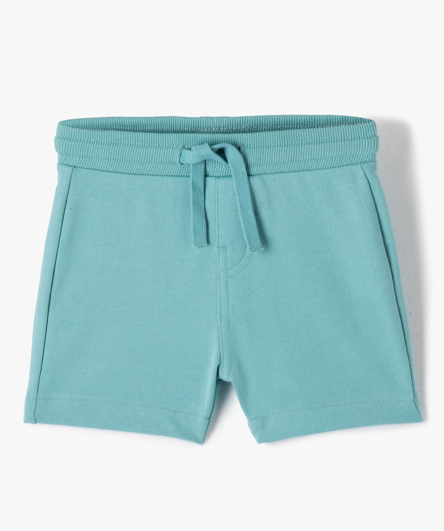 Short bébé Garçon en maille avec ceinture bord-cte bleu | GEMO