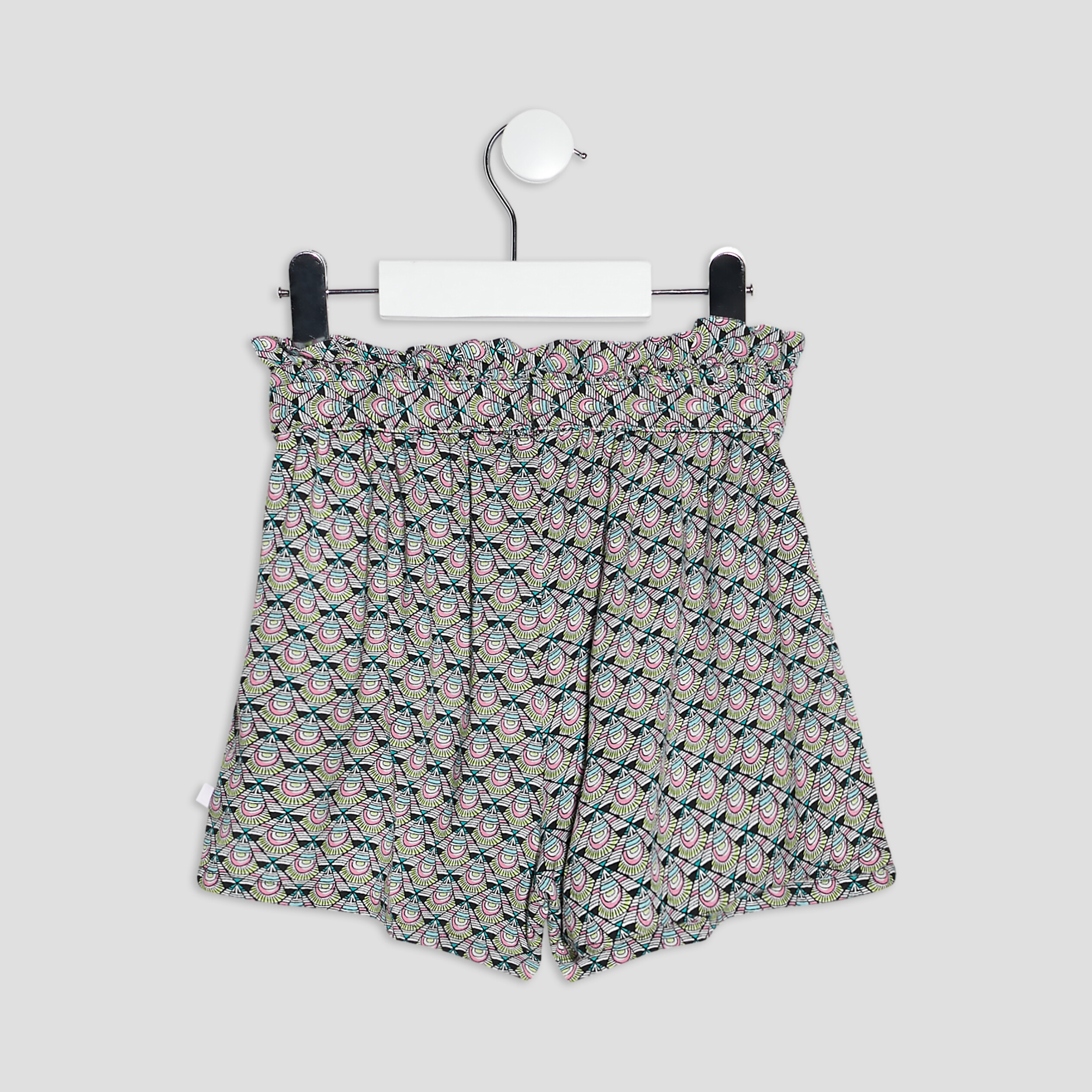 Short droit fluide ceinturé ecru fille | La Halle
