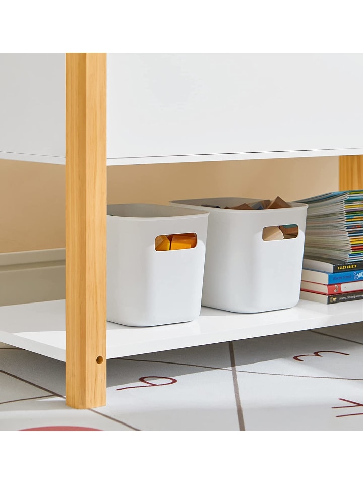 SoBuy Bücherregal in Weiß/ Braun - (B)85 x (H)45 x (T)42cm günstig kaufen onesize