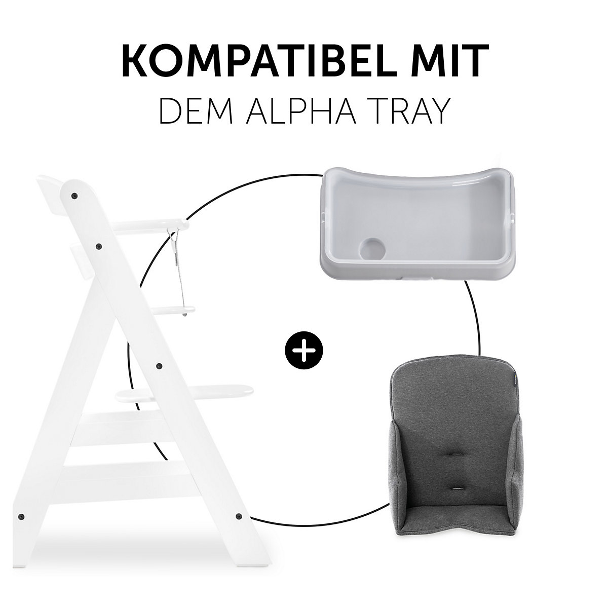 Sitzverkleinerer Alpha cosy Select, Jersey Charcoal