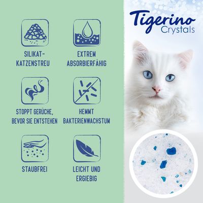 Tigerino Crystals Katzenstreu gemischtes Probierpaket 6 x 5 l