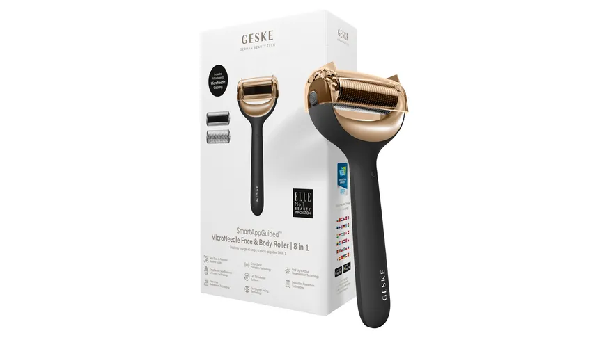 GESKE Microneedle Face & Body Roller 8 IN 1 gray gray