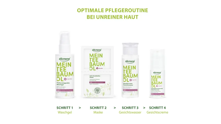 alkmene Mein Teebaumöl Anti-Unreinheiten Maske 14 ml