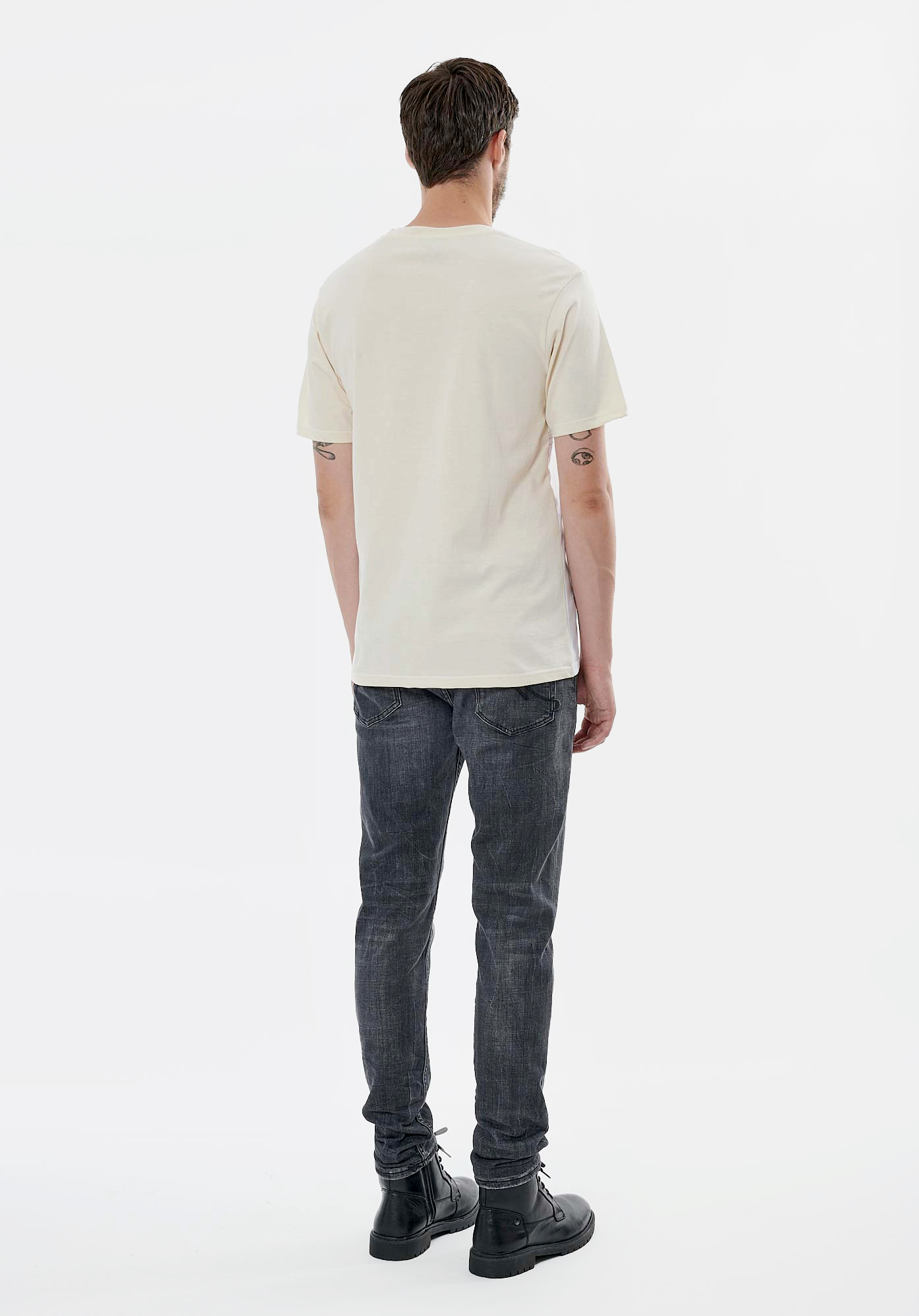 TEBA   T-shirt ecru homme 100% coton