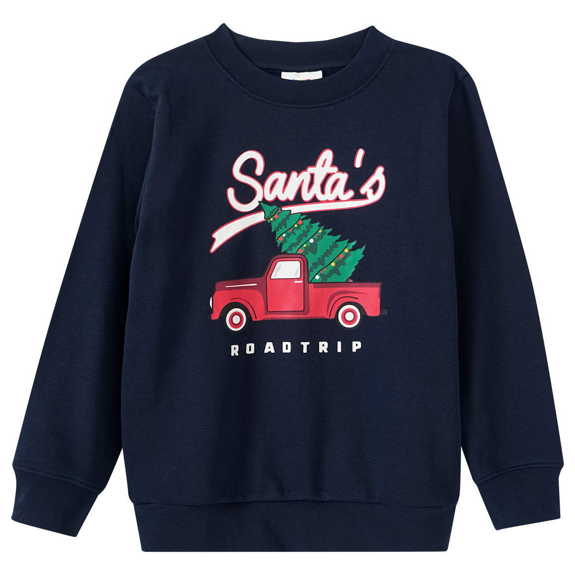 Jungen Weihnachtssweatshirt mit Print dunkelblau