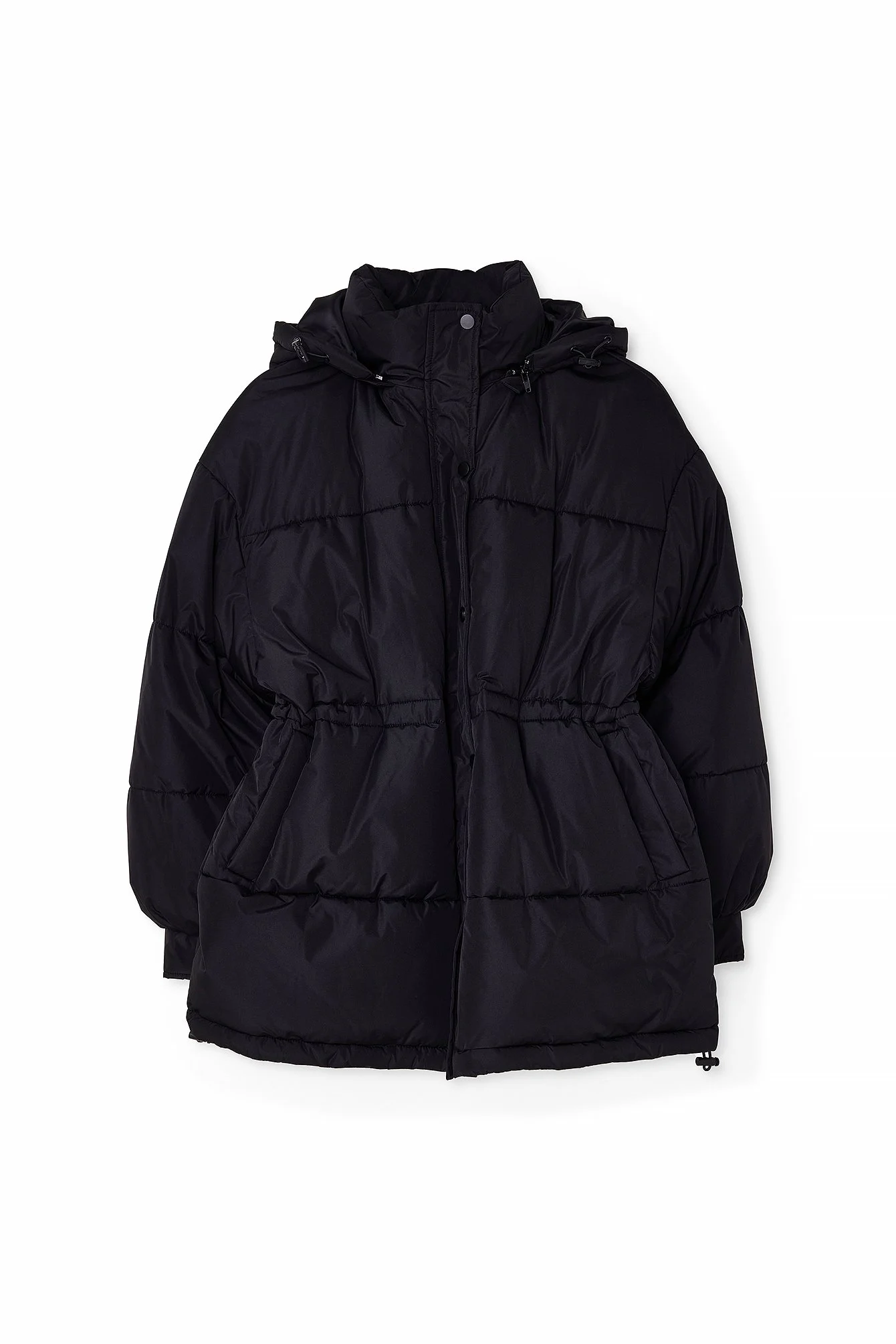 Gepolsterte Jacke mit Kordelzug in der Taille