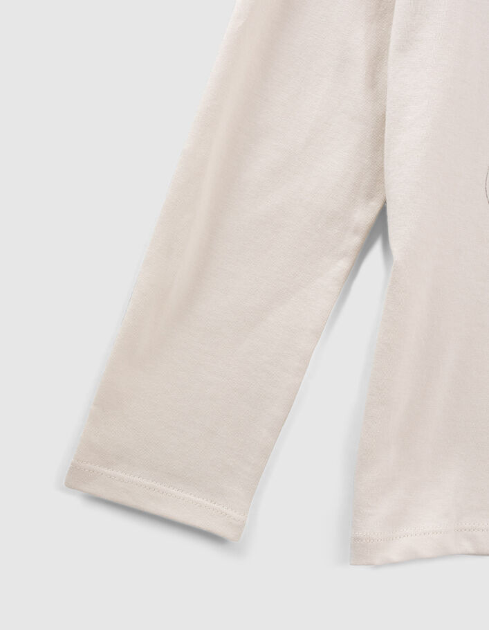 T-shirt écru visuel ours-snowboarder garçon