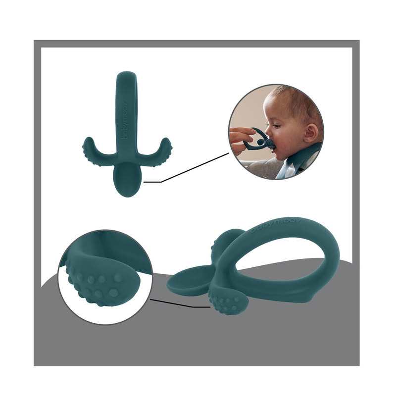 Coffret repas 3 pièces First'isy Chien en silicone bleu canard Babymoov