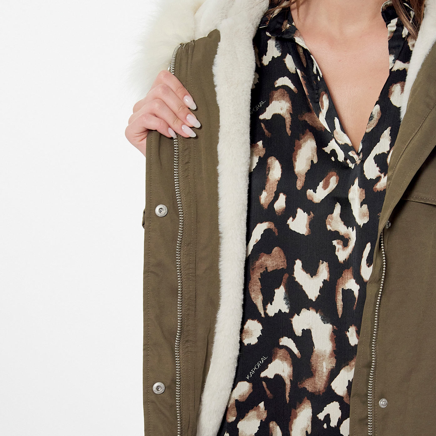 DORIS  Parka kaki Femme