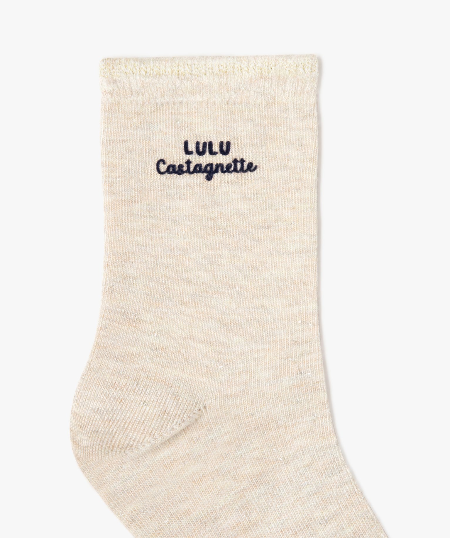 Chaussettes pailletées fille (lot de 2) - LuluCastagnette beige | GEMO