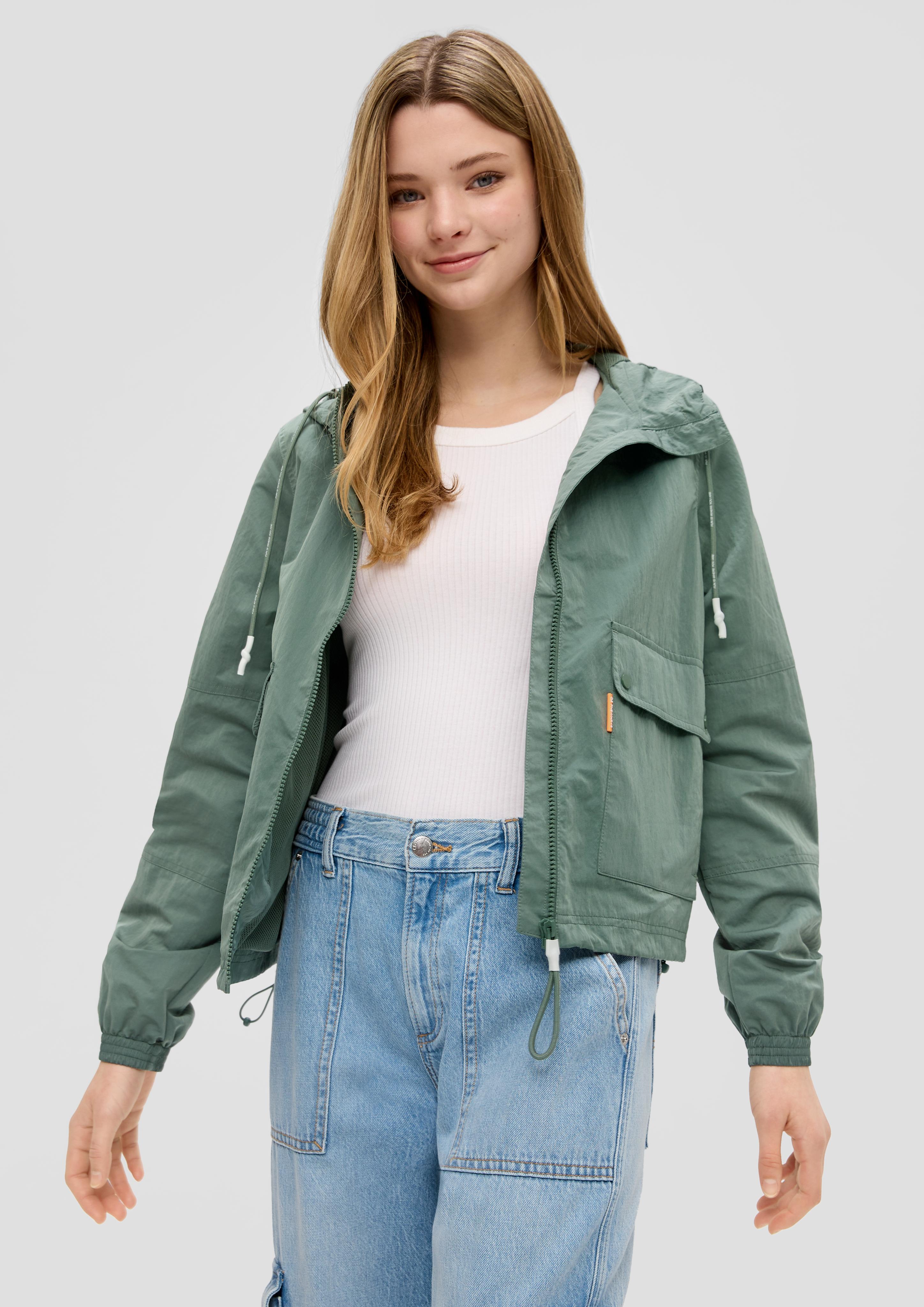 Kapuzenjacke mit Crinkle-Struktur  2140321-7816