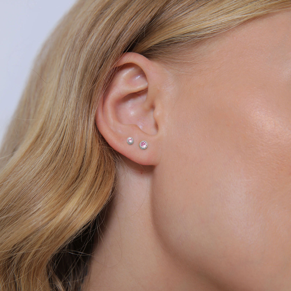 Elli Elli Boucles d'Oreilles Femmes clous d'oreilles Basique set de 2 avec cristal en  Boucles d'oreilles