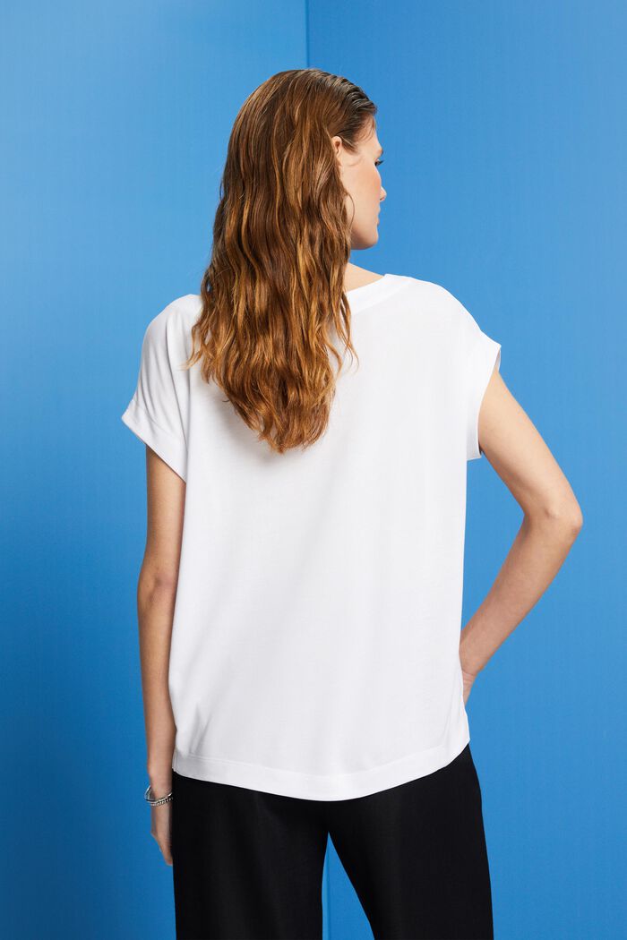 T-Shirt aus Materialmix, LENZING™ ECOVERO™
