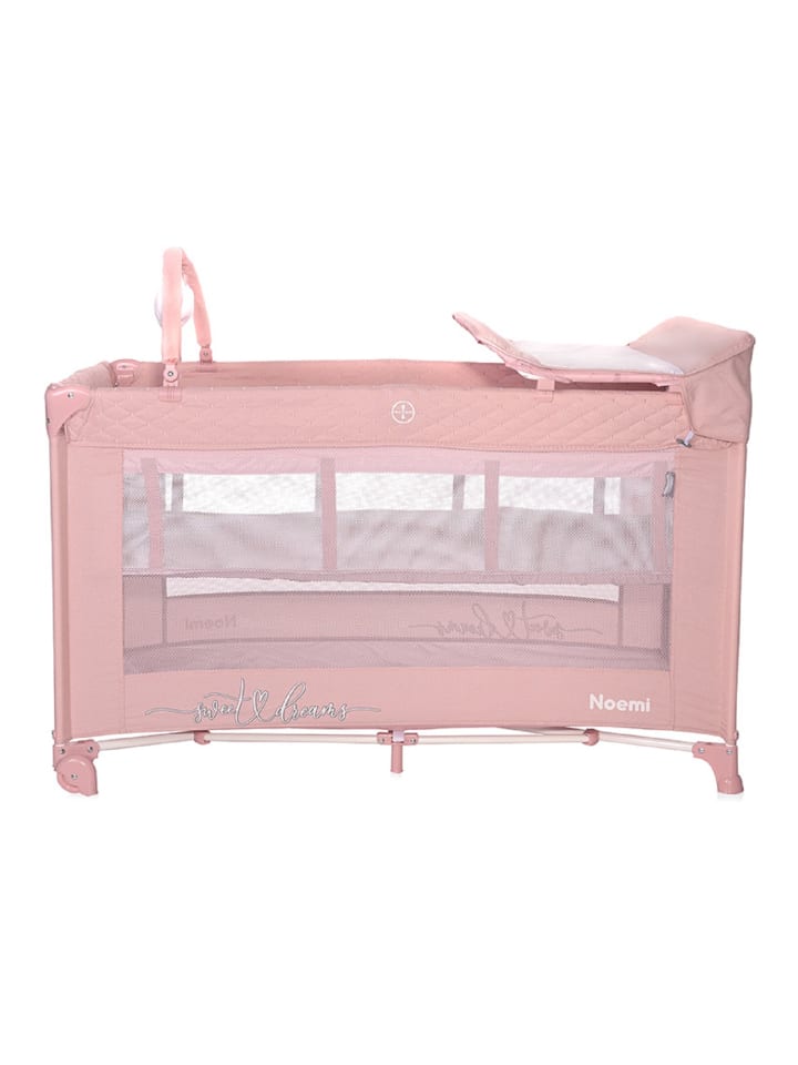 Lorelli Reisebett Noemi 2 Ebenen in rosa günstig kaufen 60x120 cm