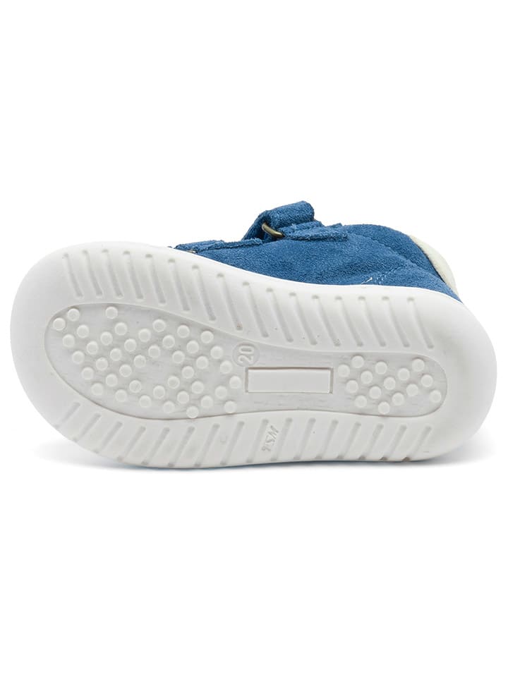 bisgaard Leder-Lauflernschuhe in Blau/ Weiß günstig kaufen