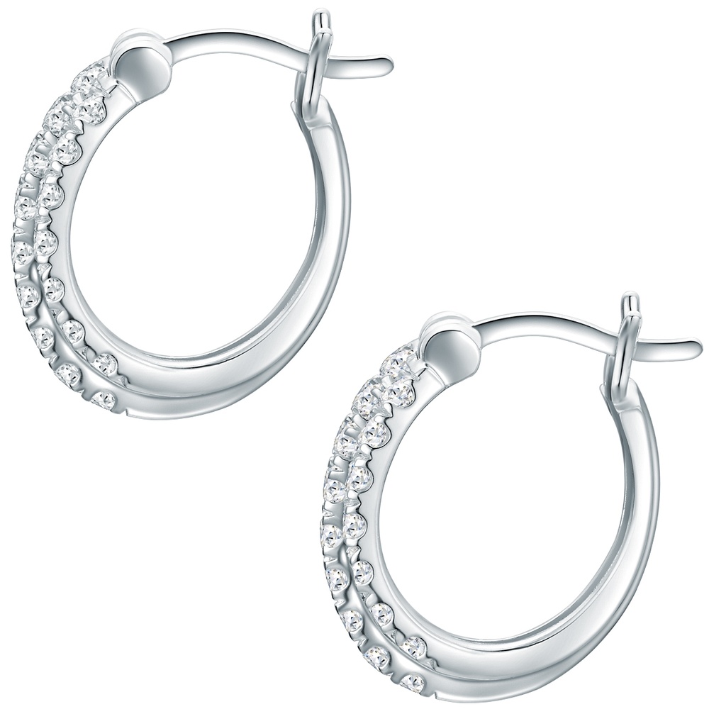 Trilani Boucles doreilles Argent sterling Oxyde de zirconium (CZ) en Argent Boucles d'oreilles