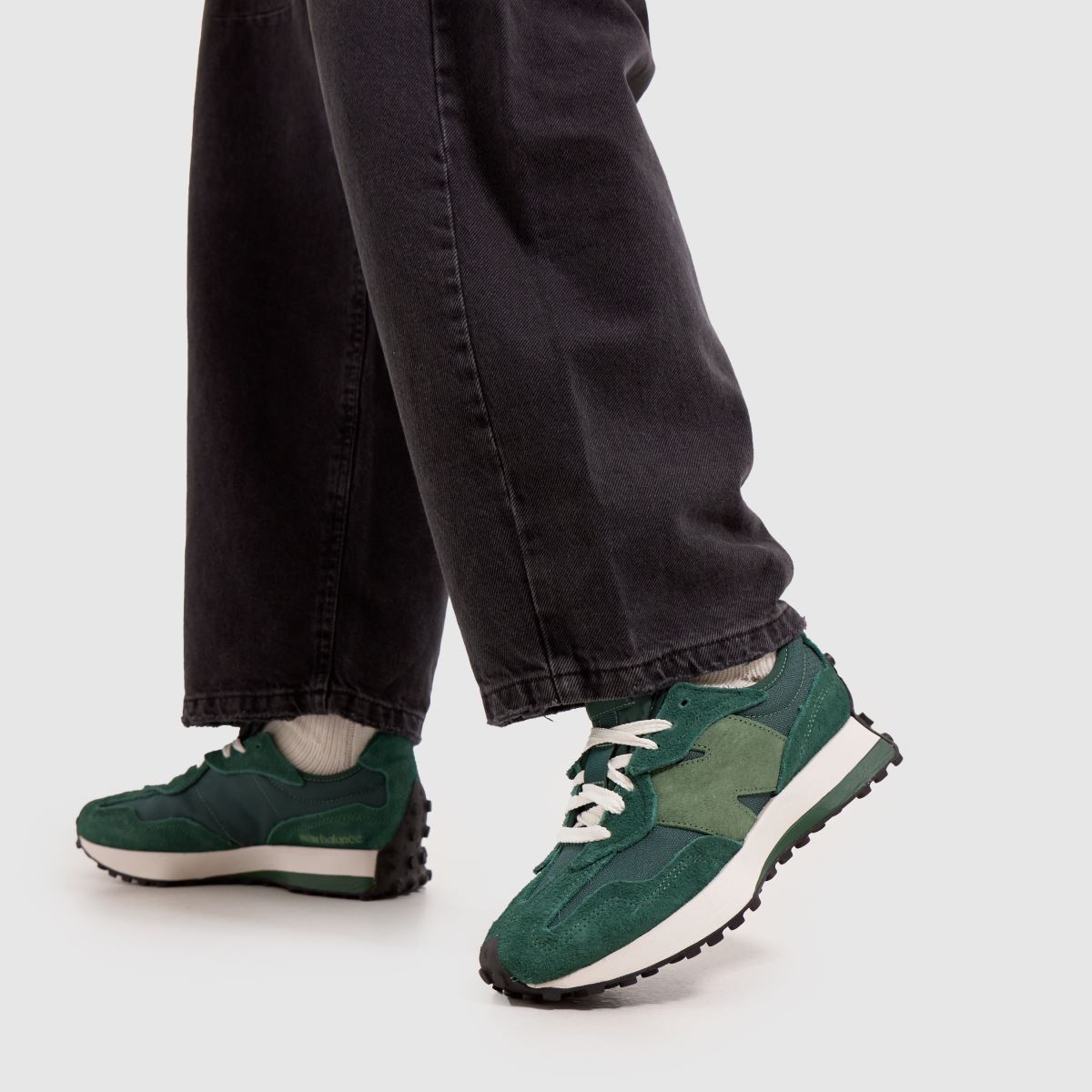 New Balance 327 sötétzöld sportcipő