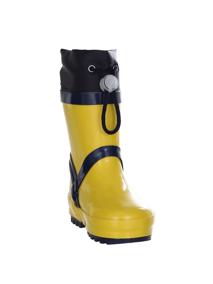 Playshoes Gummistiefel Basic gefüttert in Gelb günstig kaufen