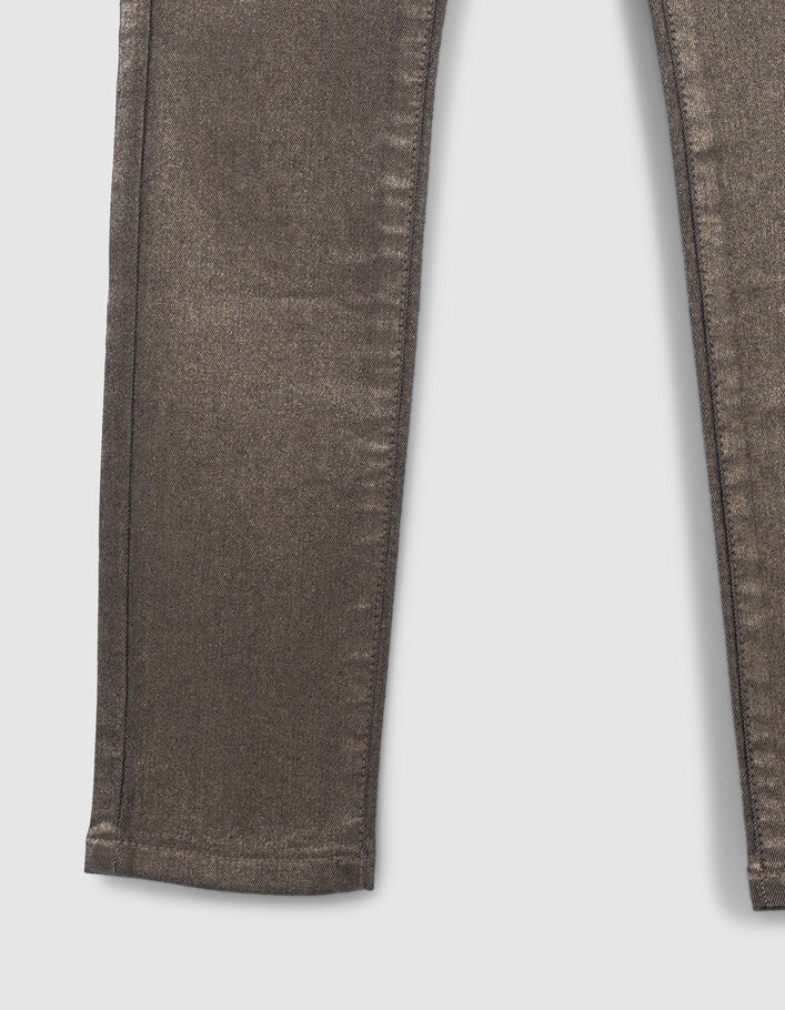 Jean SKINNY champagne enduit fille