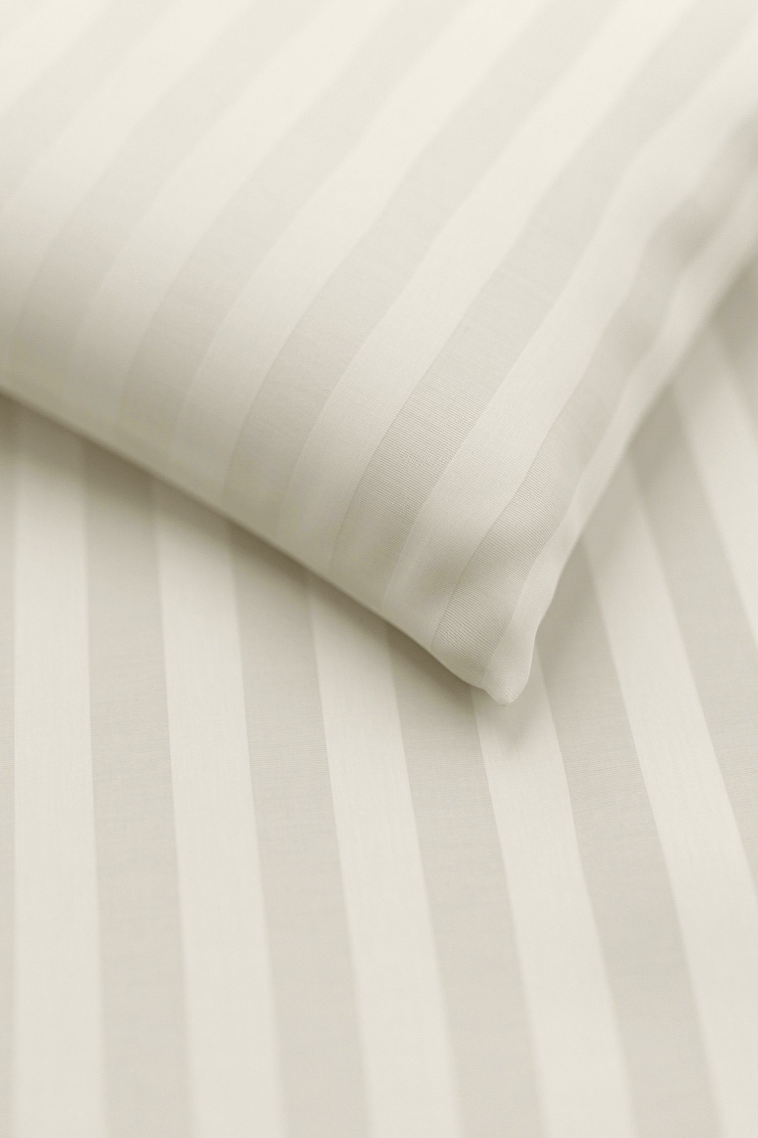 Bettwäsche Mako-Brokat Damast Bettwäsche gestreift Bettbezug Set MADE IN GERMANY, Carpe Sonno, Damast, 2 teilig, Damast Bettwäsche 135x200 Streifen Bettwäsche Creme