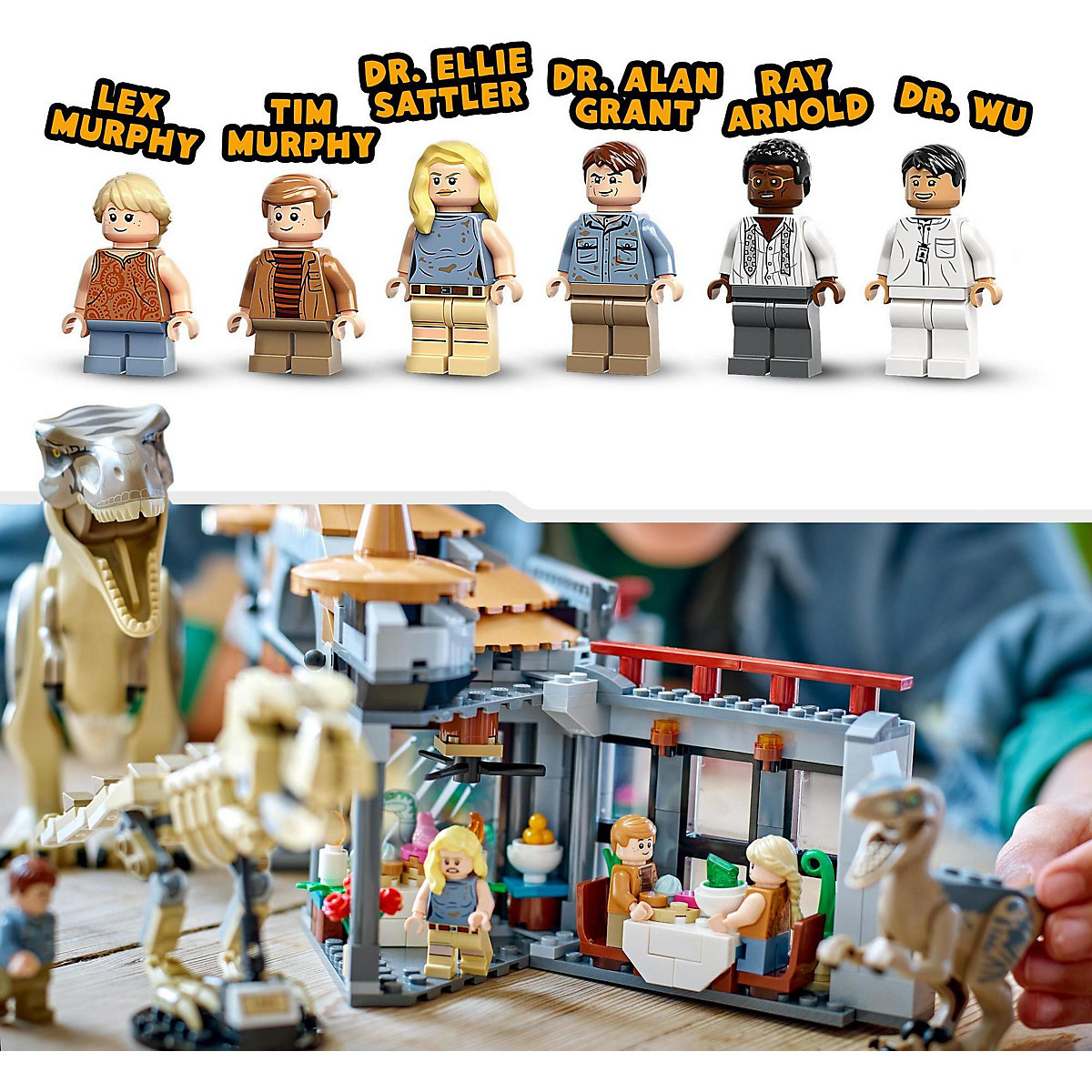 LEGO® Jurassic World 76961 Angriff des T. rex und des Raptors aufs Besucherzentrum