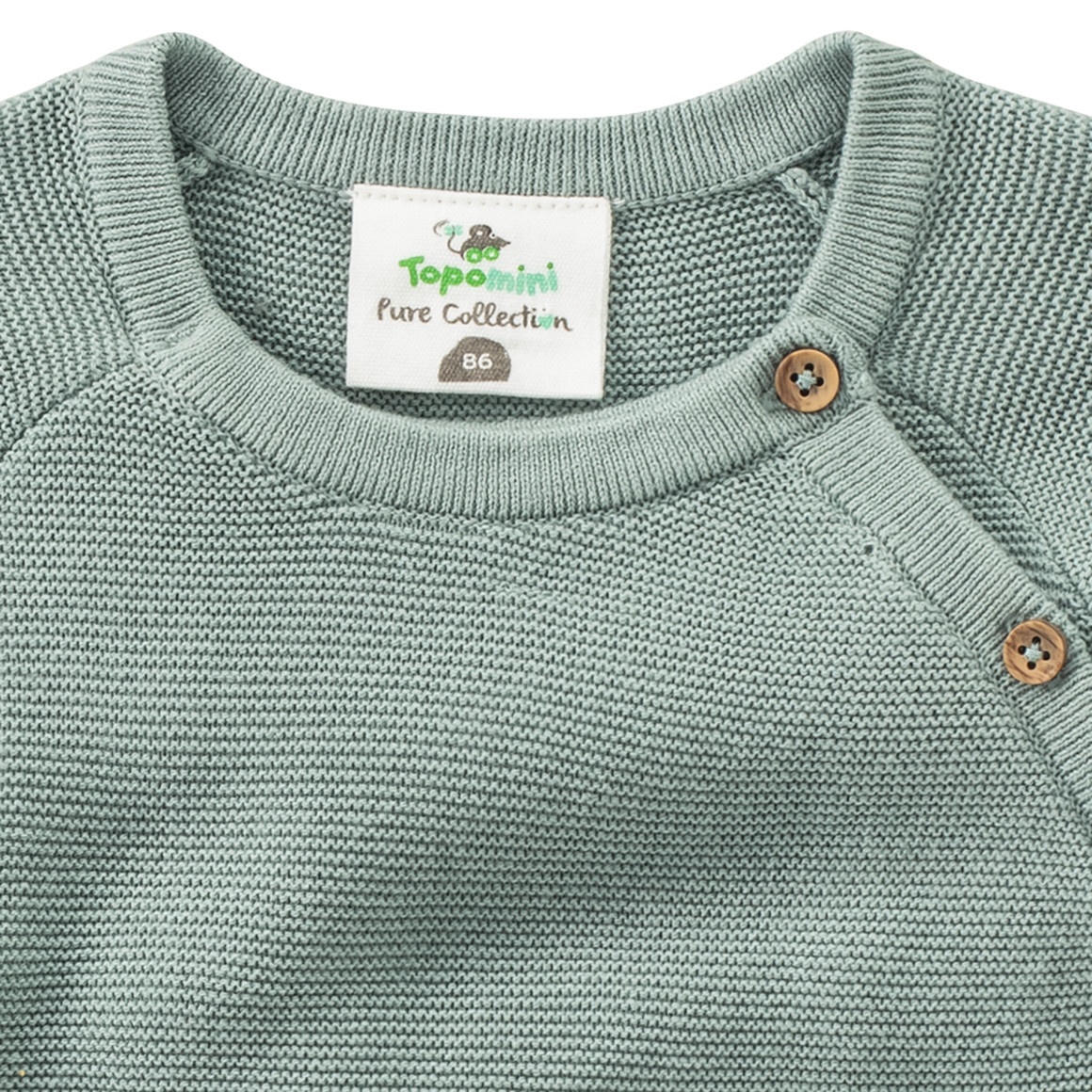 Baby Strickpullover mit Farbteiler
