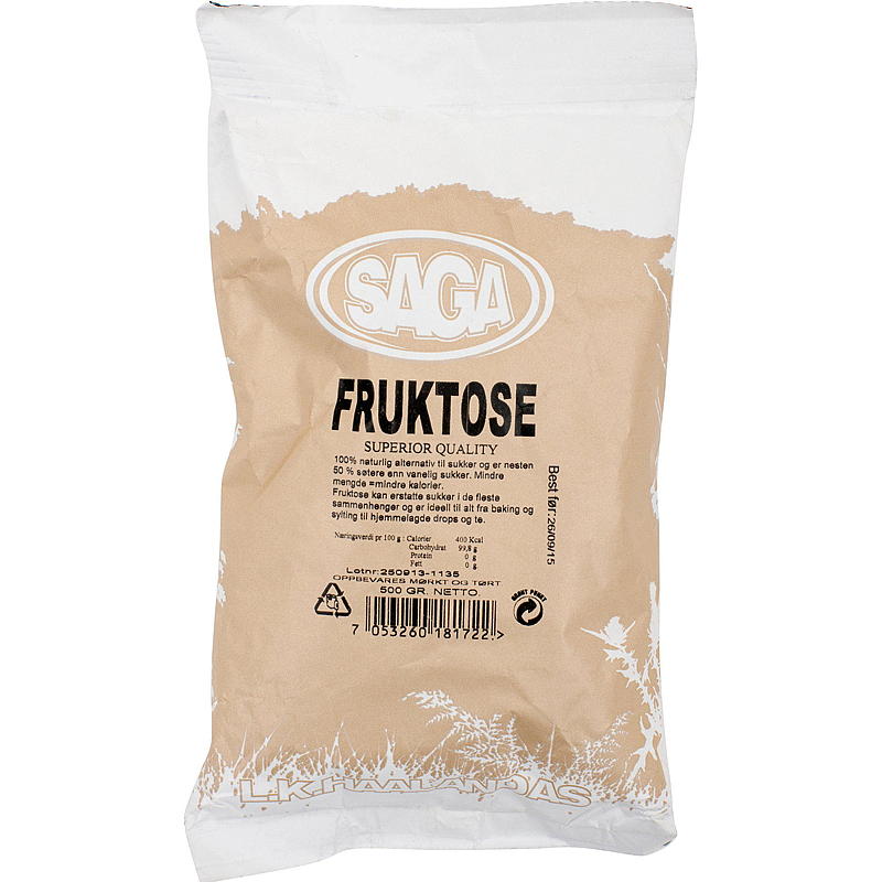 Fruktose 500 g Saga