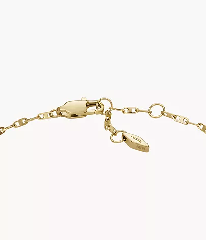 Fossil Gliederarmband Heritage D-Link Edelstahl goldfarben