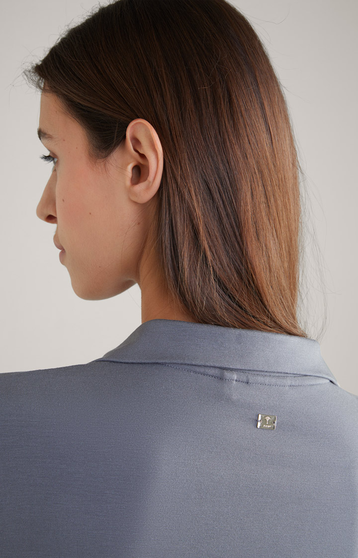 Polo-Longsleeve in Grau