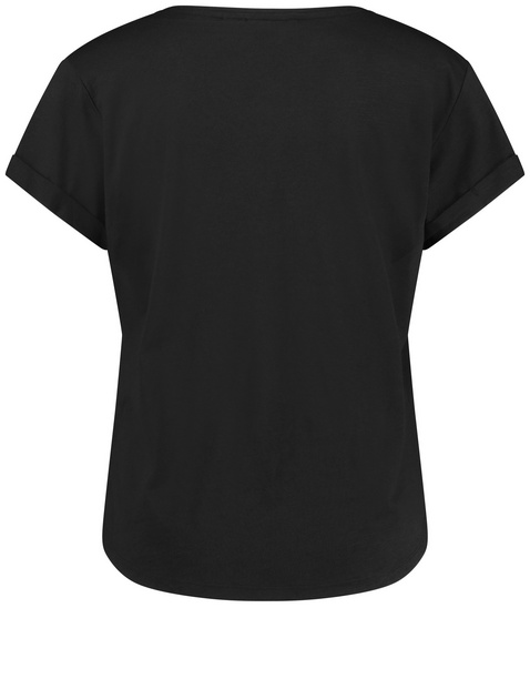 T-Shirt mit Häkelspitzen-Details