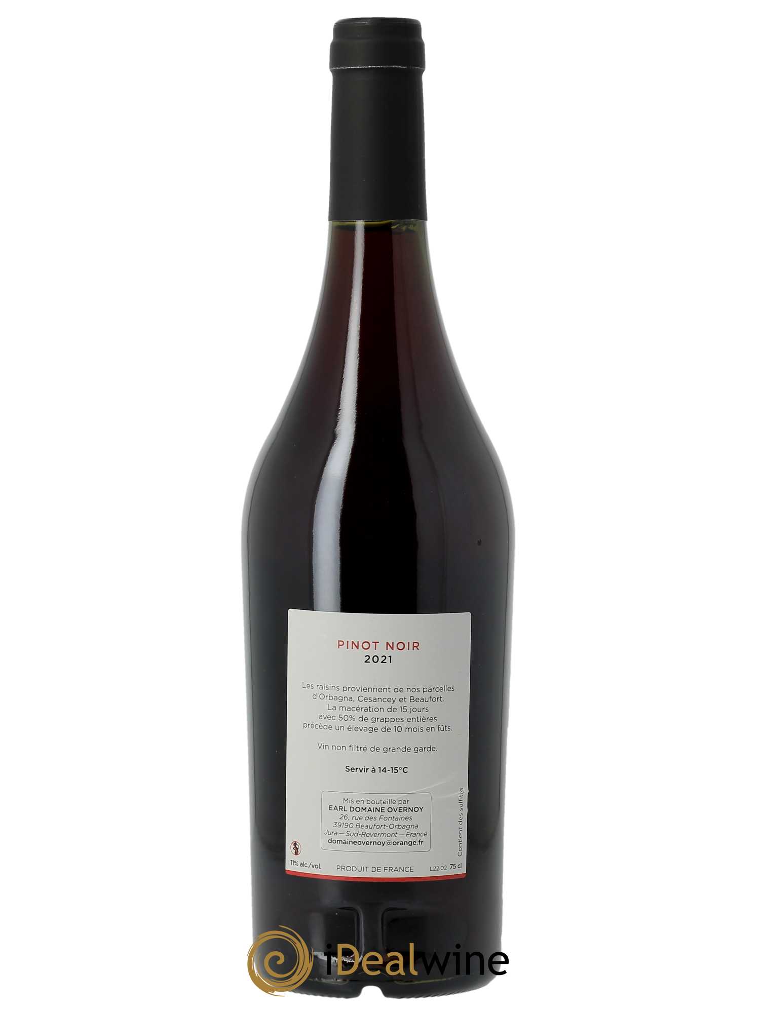 Côtes du Jura Pinot Noir Guillaume Overnoy  2021 - Lot de 1 Bouteille