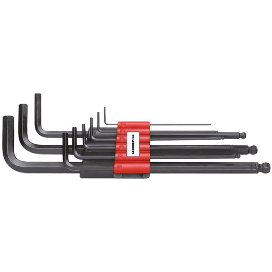 Set chei hexagonale unghiulare Gedore RED 3301335, 1,5 - 10 mm, 9 piese