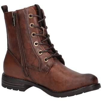 Tom Tailor Schnürstiefelette in braun