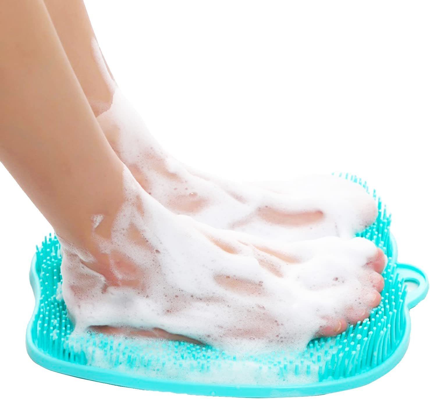 zggzerg Fußbürste Fußbürste Dusche Silikon, Duschfußwäscher Massagegerät