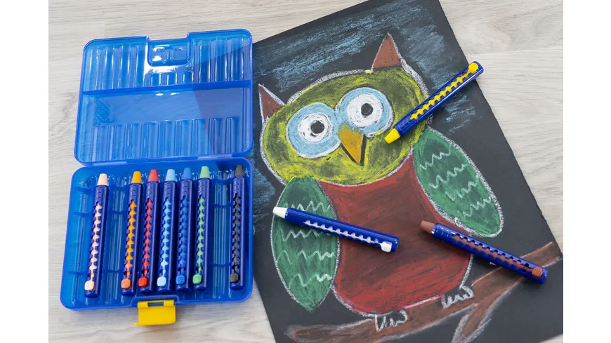 EBERHARD FABER Wachsmalkreide 10er Kunststoffbox